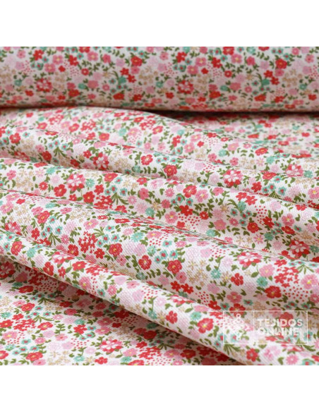 Tela de Piqué Algodón Flores Liberty - 100% Algodón - Imagen 3