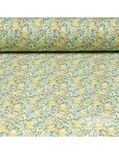 Tela de Piqué Algodón Flores Liberty - 100% Algodón - Imagen 1