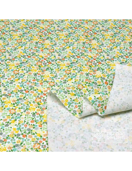 Tela de Piqué Algodón Flores Liberty - 100% Algodón - Imagen 2