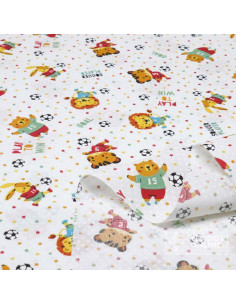 Tela de Futbol Infantil Animales | Telas Infantiles 2