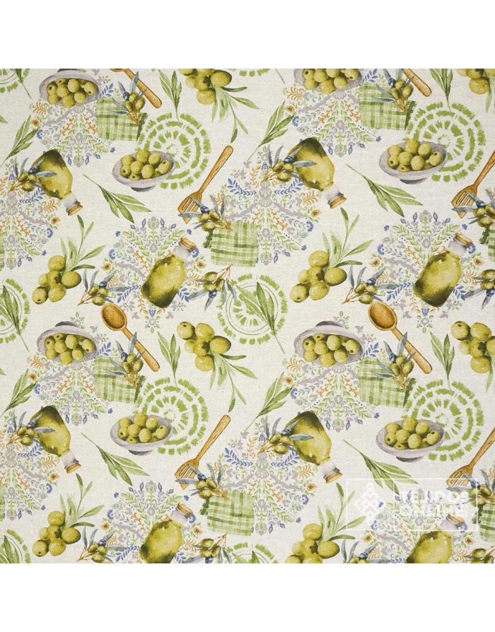 Tela de Aceitunas Rústica - Telas para Cortinas - Telas