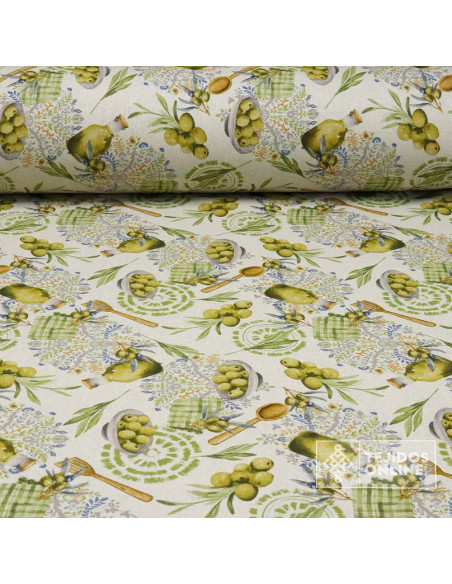 Tela de Aceitunas Rústica - Telas para Cortinas - Telas Tela de Aceitunas Rústica - Telas para Cortinas - Telas