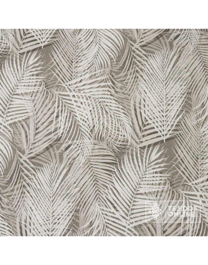 Tela de Loneta Tropical Hojas Tierra | Ancho 2,80 m - Imagen 3