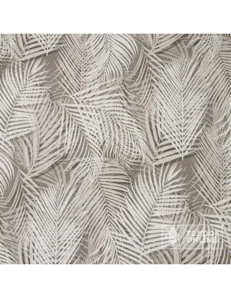 Tela de Loneta Tropical Hojas Tierra | Ancho 2,80 m - Imagen 3