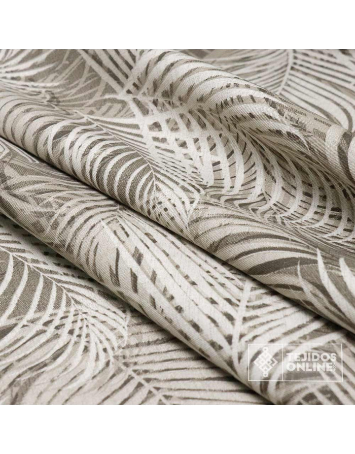 Tela de Loneta Tropical Hojas Tierra | Ancho 2,80 m - Imagen 4