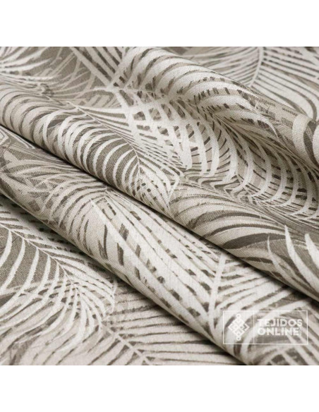 Tela de Loneta Tropical Hojas Tierra | Ancho 2,80 m - Imagen 4