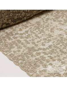 Tela Encaje Topo con Lentejuelas - Telas para Bodas 2