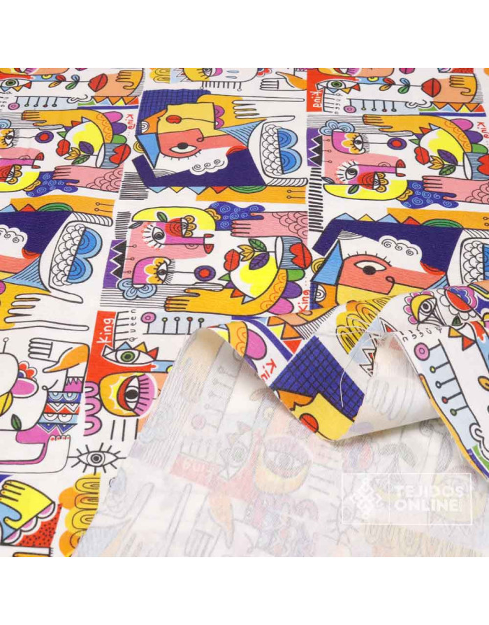 Tela Estampada Cubista Picasso | Telas para Manualidades