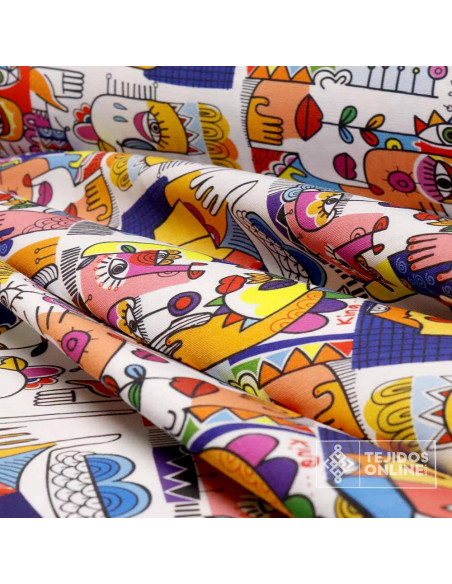 Tela Estampada Cubista Picasso | Telas para Manualidades Tela Estampada Cubista Picasso | Telas para Manualidades