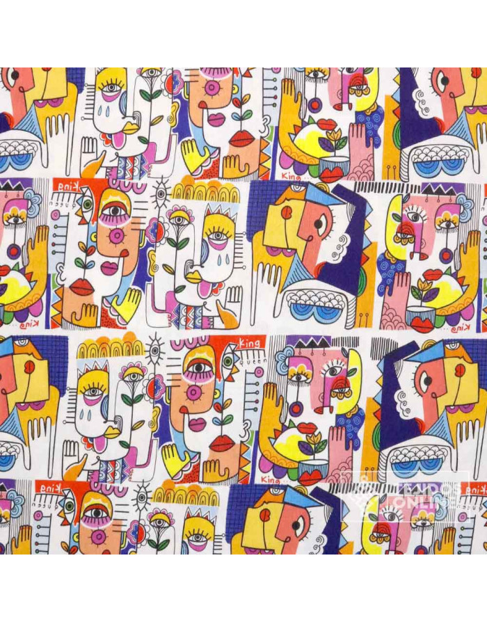 Tela Estampada Cubista Picasso | Telas para Manualidades