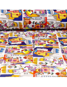Tela Estampada Cubista Picasso