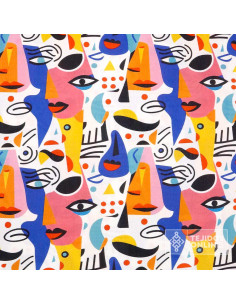 Loneta Estampada Cara Mujer Picasso – Tejidos Online 2