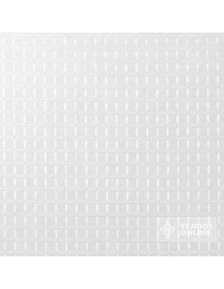 Tela de Cuadros Blanca para Cortinas - Tela Doble de Ancha - Imagen 3