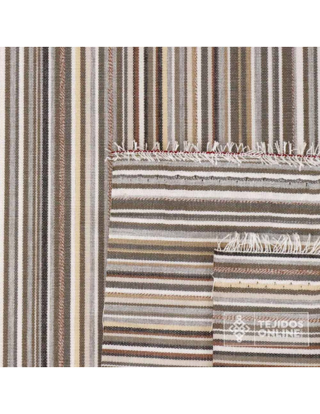 Tela de Toldo Rayas Neutras – Gran Ancho 3,20m | Tejidos Online