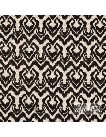 Tela Punto de Lana Étnica Negra y Beige | Tejidos Online