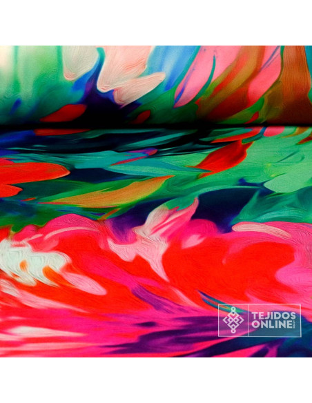 Tela de Vestir Estampado Acuarela - Telas de Primavera