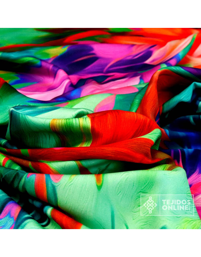 Tela de Vestir Estampado Acuarela - Telas de Primavera