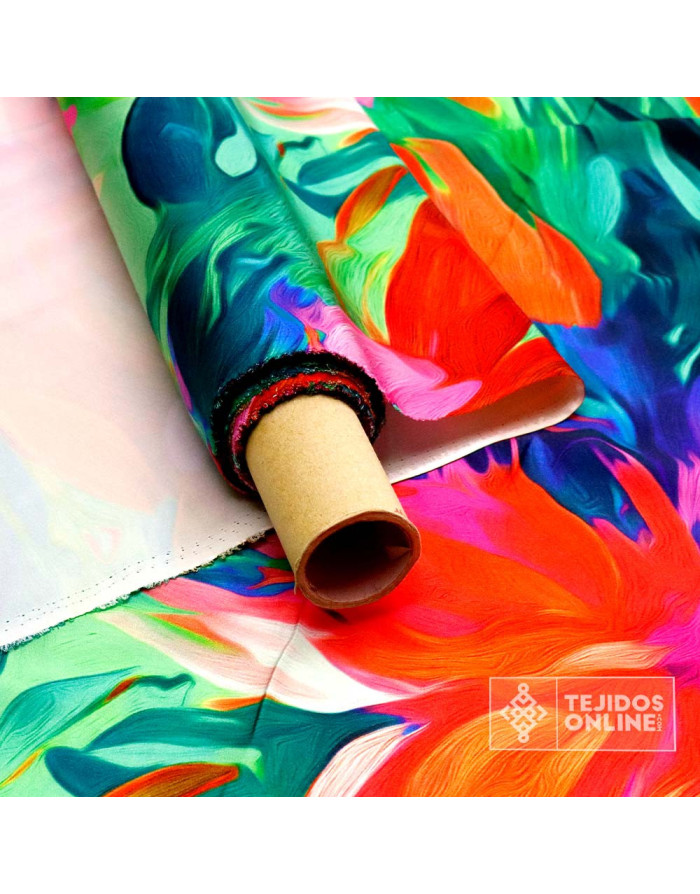 Tela de Vestir Estampado Acuarela - Telas de Primavera