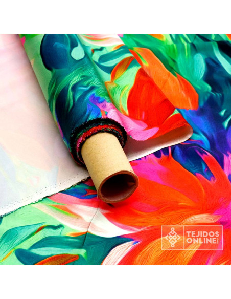 Tela de Vestir Estampado Acuarela - Telas de Primavera