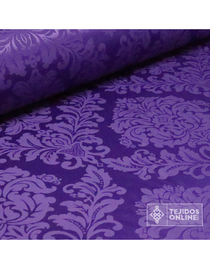 Damasco Medallón Morado - Telas para el Mundo Cofrade - Imagen 2