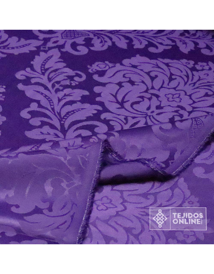 Damasco Medallón Morado - Telas para el Mundo Cofrade - Imagen 3