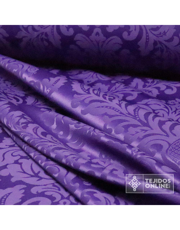 Damasco Medallón Morado - Telas para el Mundo Cofrade - Imagen 4