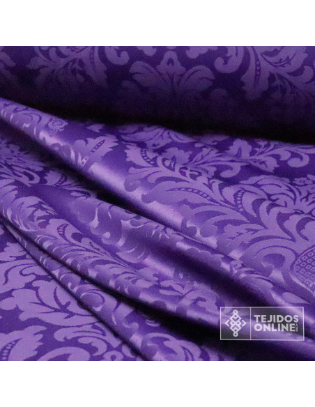 Damasco Medallón Morado - Telas para el Mundo Cofrade - Imagen 4