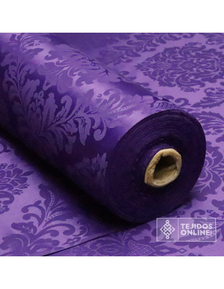 Damasco Medallón Morado - Telas para el Mundo Cofrade - Imagen 5
