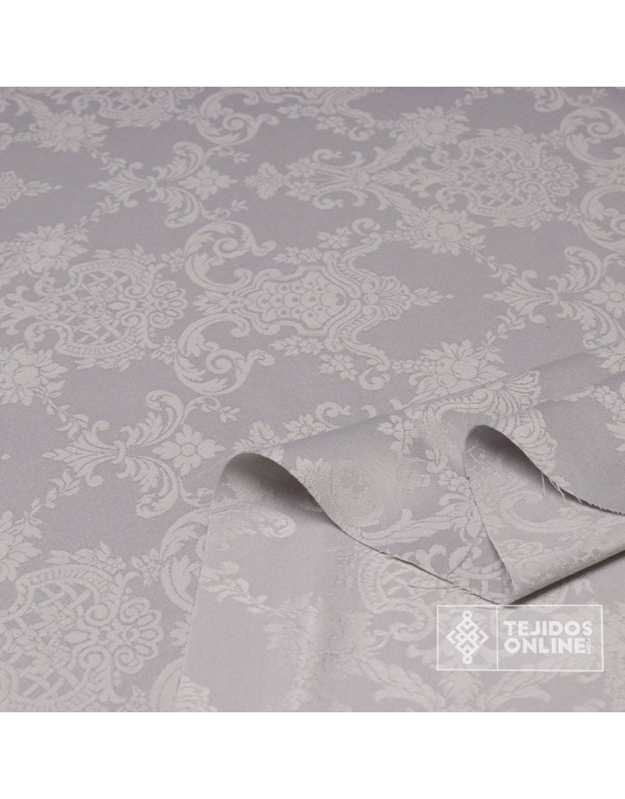 Tela de Damasco Plata - Telas de Damasco - Comprar Telas - Imagen 3