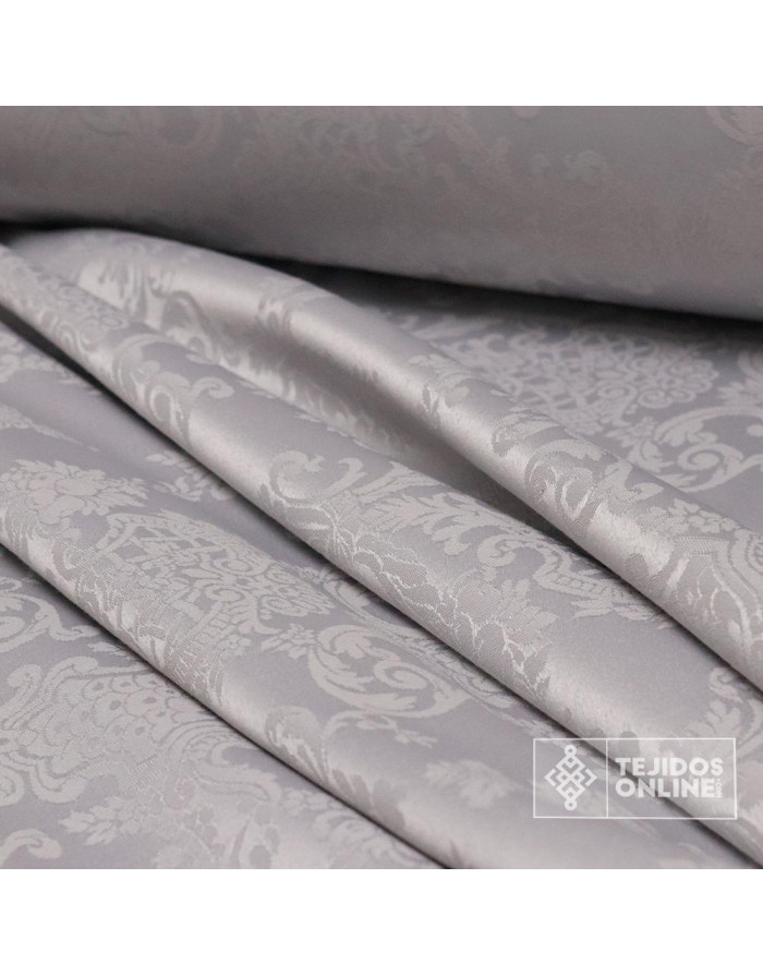 Tela de Damasco Plata - Telas de Damasco - Comprar Telas - Imagen 2