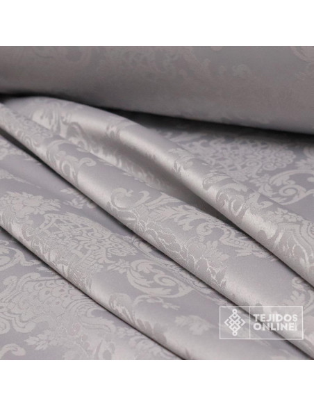 Tela de Damasco Plata - Telas de Damasco - Comprar Telas - Imagen 2