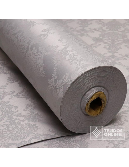 Tela de Damasco Plata - Telas de Damasco - Comprar Telas - Imagen 4