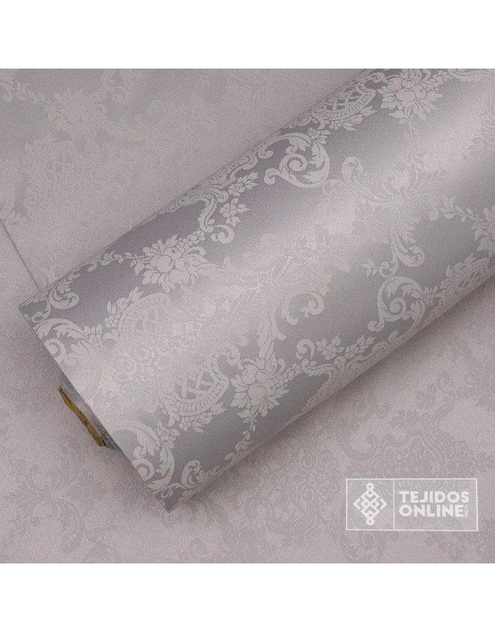 Tela de Damasco Plata - Telas de Damasco - Comprar Telas - Imagen 5