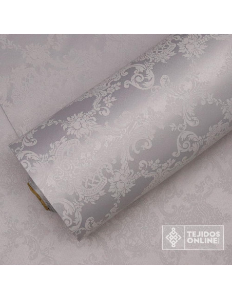 Tela de Damasco Plata - Telas de Damasco - Comprar Telas - Imagen 5