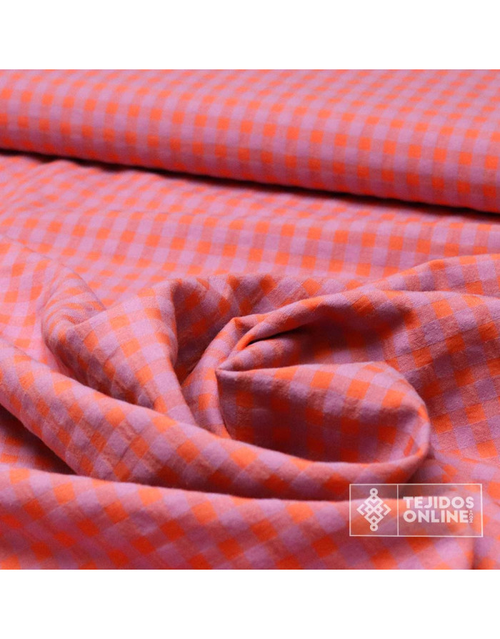 Tela Vichy Fluor Seerschuker Tamaño Mediano – Telas de Vichy