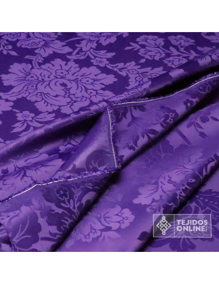 Damasco Morado Navarra - Telas de Brocados - Morado