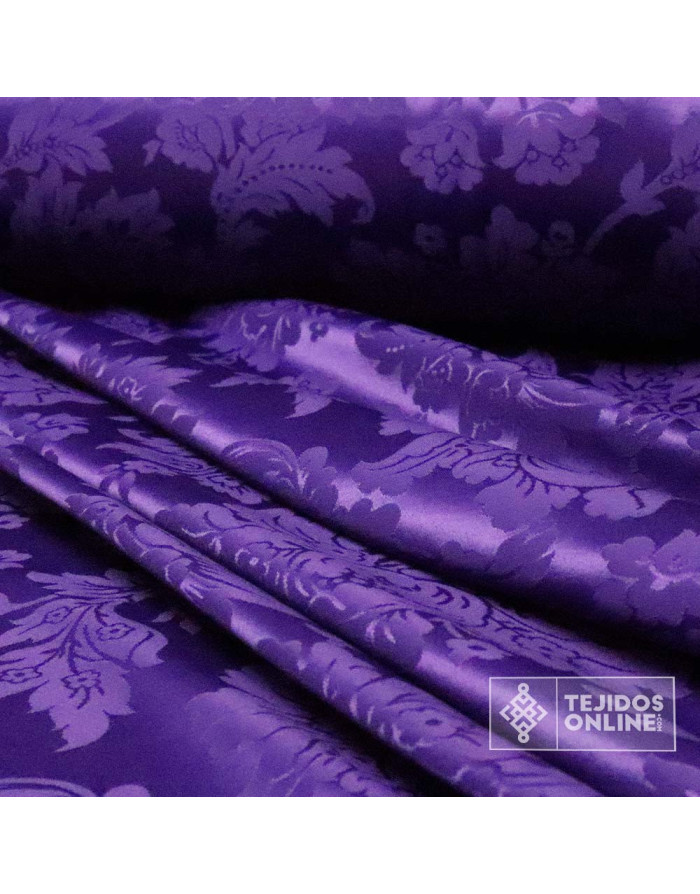 Damasco Morado Navarra - Telas de Brocados - Morado