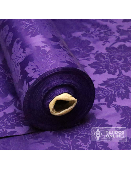 Damasco Morado Navarra - Telas de Brocados - Morado