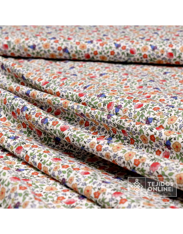 Tela Liberty Flor Amapola - 100% Algodón Infantil - Imagen 4