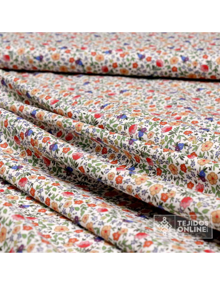 Tela Liberty Flor Amapola - 100% Algodón Infantil - Imagen 4