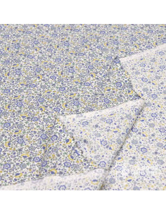 Tela Liberty Flor Azafata hojas Amarillas - 100% Algodón Infantil 2