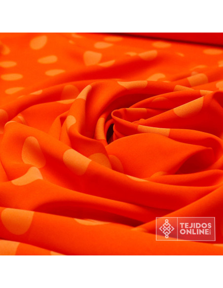 Tela Bicolor con Lunares Lycra - Telas de Flamenca - Imagen 2