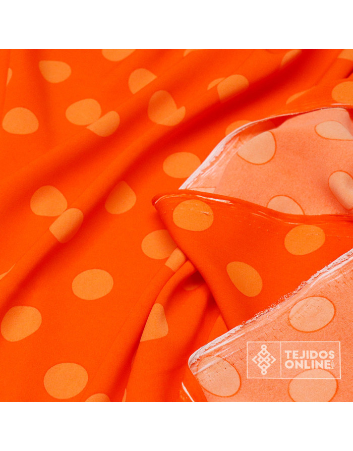 Tela Bicolor con Lunares Lycra - Telas de Flamenca - Imagen 3