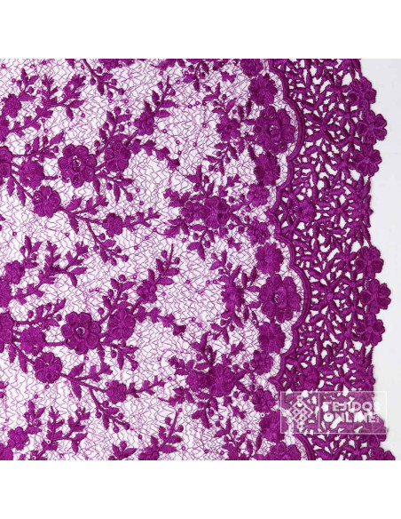 Tela Bugambilia Bordada Oxígeno - Telas Para Vestir - Imagen 3