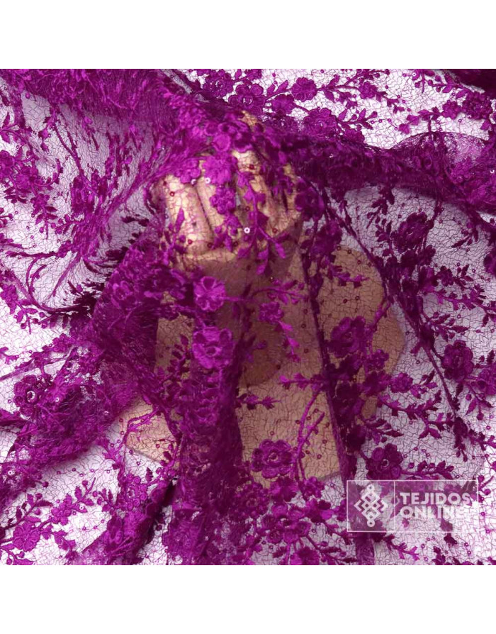 Tela Bugambilia Bordada Oxígeno - Telas Para Vestir - Imagen 4