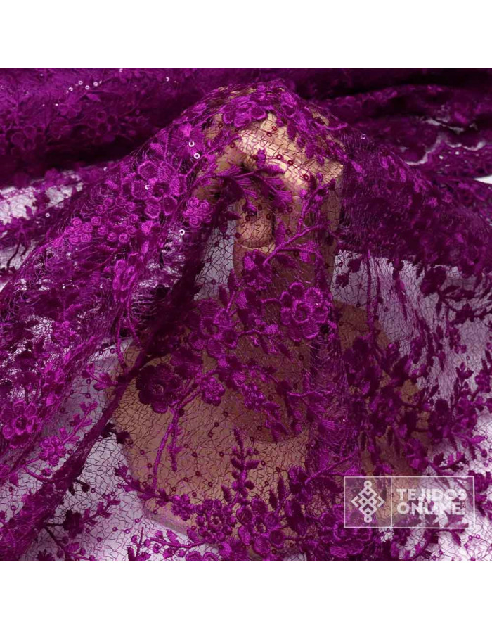 Tela Bugambilia Bordada Oxígeno - Telas Para Vestir - Imagen 5