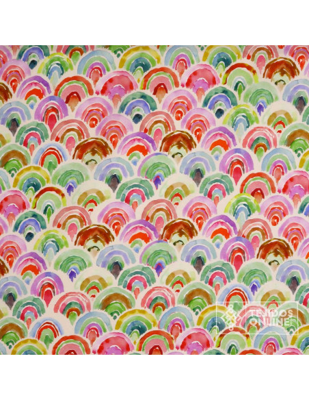 Tela Estampada Arcoiris - 100% Algodón Infantil - Imagen 3