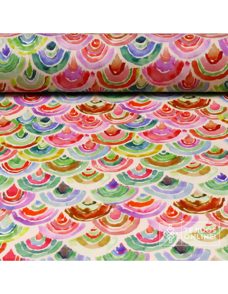 Tela Estampada Arcoiris - 100% Algodón Infantil - Imagen 1