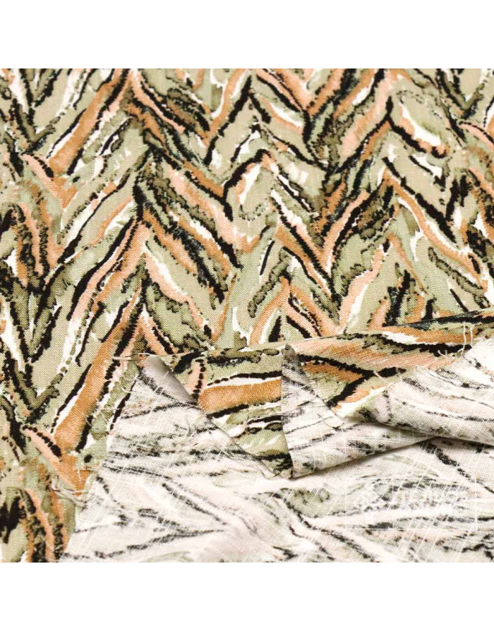 Tela Lino en Viscosa Estampada Safari | Tejidos Online