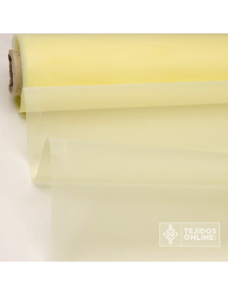 Organdí Amarillo Pastel - Telas para Volantes - Tejido de Organdí - Imagen 1